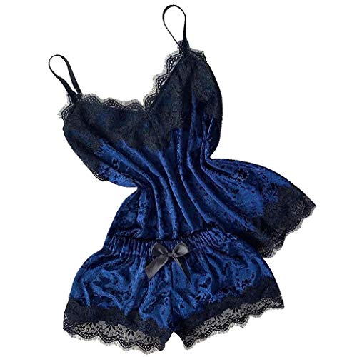 Product Cover UONQD Sleepwear Womens Sexy Lingerie Satin Pajamas Cami Shorts Set Nightwear