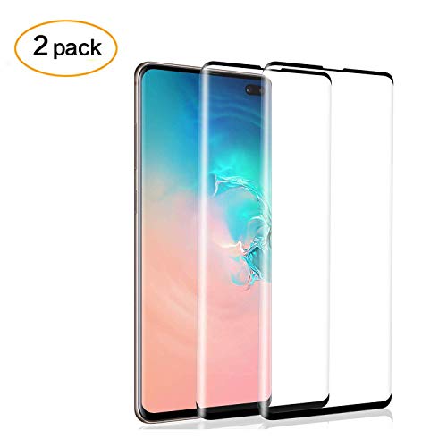 Product Cover Keklle Glass Screen Protector for Galaxy S10 Plus, Case Friendly, Bubble-Free, Anti-Scratch, HD Clear, Full Coverage 3D Curved Tempered Glass (Galaxy S10 Plus)