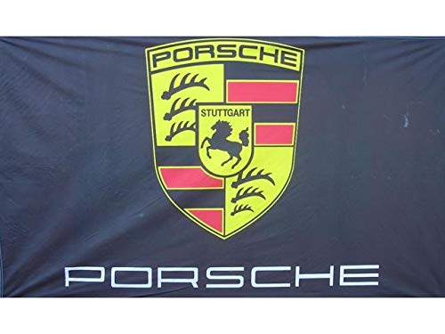 Product Cover Hiuynn Porsche High Performance Stuttgart Flag Banner 3X5Feet Man Cave Decor