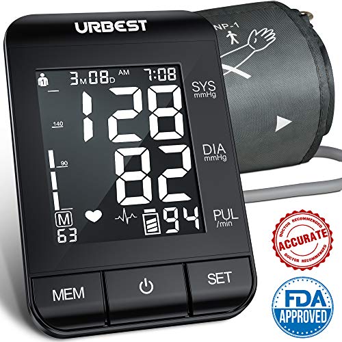 Product Cover URBEST Blood Pressure Monitor - Accurate Digital BP Machine Extra Large Upper Arm Blood Pressure Cuff with Large Backlit Display,2-Users 180 Memory Automatic High Blood Pressure Detector for Home
