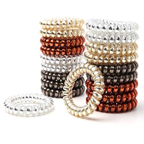 Product Cover Dongtu 20Pcs Elasticity Telephone Wire Bracelet Spiral Hair Rope Hair Band Accessories Headwear