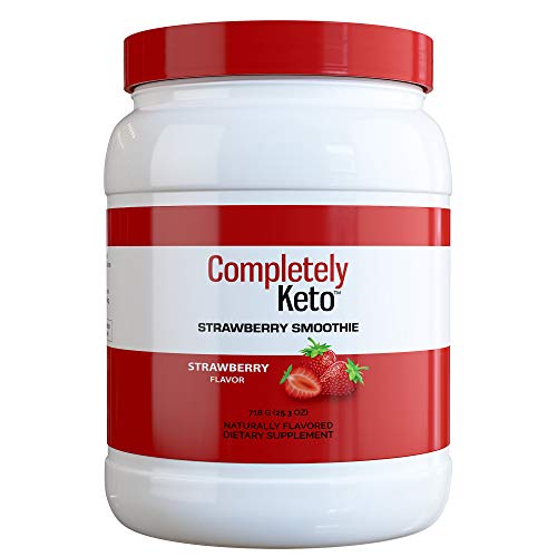 Product Cover Completely Keto - Strawberry Smoothie Breakfast Meal Replacement Shakes - Keto Powder for Weight Loss Shakes - Low Carb Alternative to Protein Shakes, Strawberry Flavor