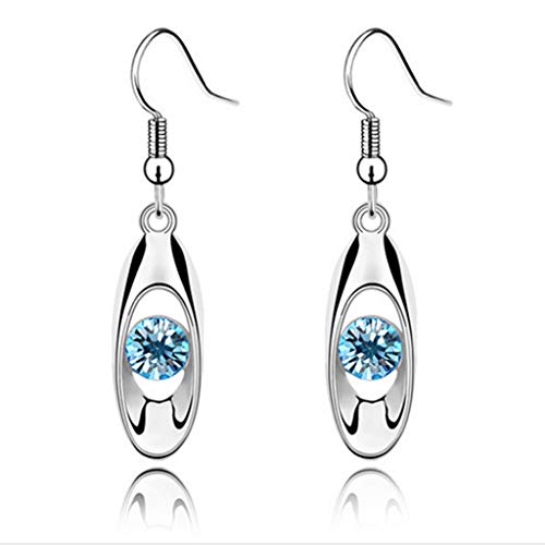 Product Cover BITOPYTOPSIY Crystal Drop Earring Oval Dangle Earrings for Women Girls Elegant Gift Jewelry