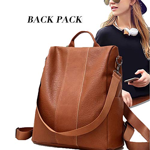 Product Cover Zhuygba Fashion Women Anti-theft Backpack Waterproof Rucksack Shoulder School Bag