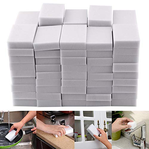 Product Cover BOLUOYI 45Pcs Household Sponge Eraser Cleaner Home Kitchen Multi-Functional Foam Cleaner for Kitchen, Furniture, Car, Leather (45Pcs)