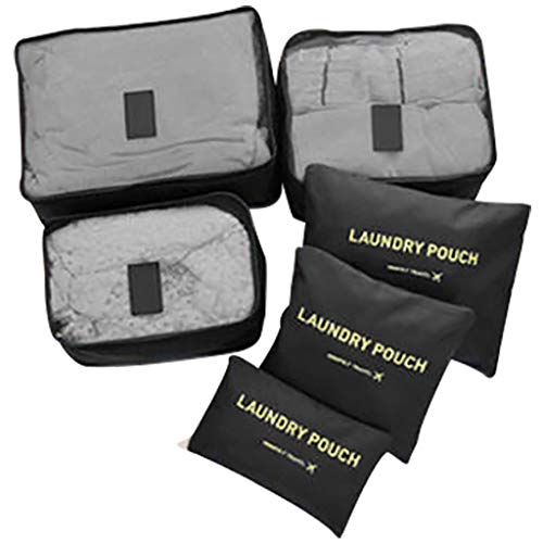 Product Cover 6Pcs Travel Storage Bags Multi-functional Clothing Sorting Packages,Travel Packing Pouches, Luggage Organizer Pouch