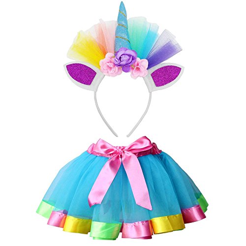 Product Cover LINKIOM Toddlers Girls Tutu Skirt with Headband,Tulle Layered Ballet Skirts