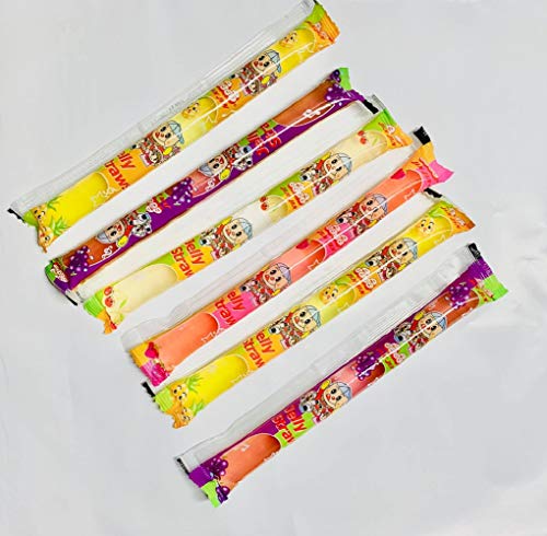 Product Cover Jin Jin Fruit Jelly Filled Strip Straws Candy - Many Flavors! (35.26 oz)