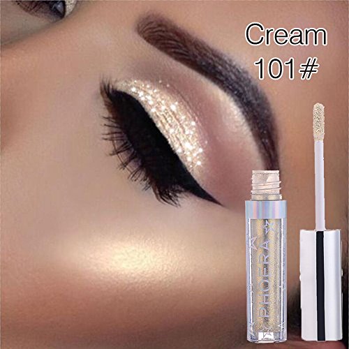 Product Cover Glitter Eyeshadow Liquid Eyeshadow Shimmer Liquid Eye Shadow Long Lasting Waterproof Metallic Glitter Eyeshadow 12 Colors (A)