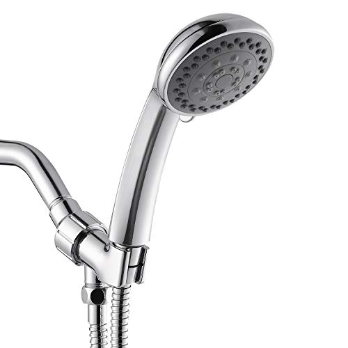 Product Cover Ezelia High Pressure Shower Head, 5-Settings Handheld Showerheads with 60'' Stainless Steel Hose, Adjustable Angle Bracket