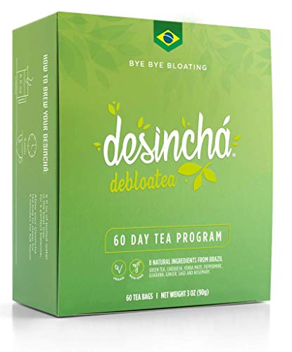 Product Cover Desincha Tea - 60 Day Supply - 100% Healthy Weight Loss Tea - Reduce Bloating, Detox, Increase Metabolism - Made With Natural Ingredients - #1 Tea Brand in Brazil
