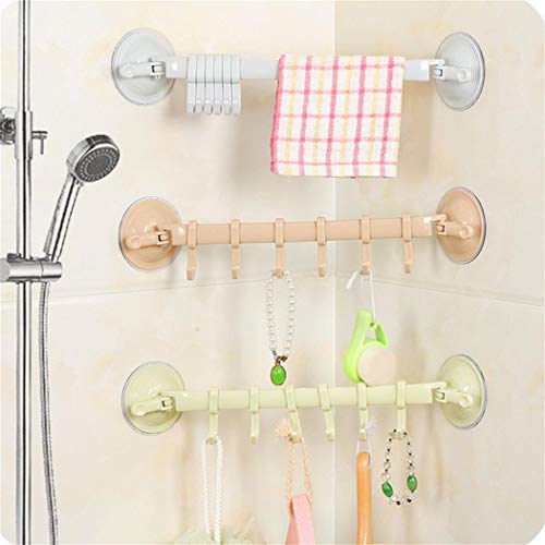 Product Cover Eubell Suction Cup Towel Bar with Hooks Shower Self Adhesive Suction Cup Towel Hook Suction Cup Towel Holder for Bathroom Shower