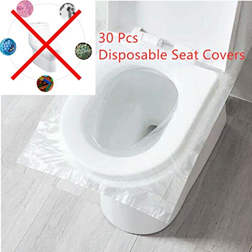 Product Cover HOTRAIN 30 Pcs Toilet Disposable Seat Cover Sticker Portable Potty Training Seat Covers For Toddlers, Kids, And Adults Business Travel