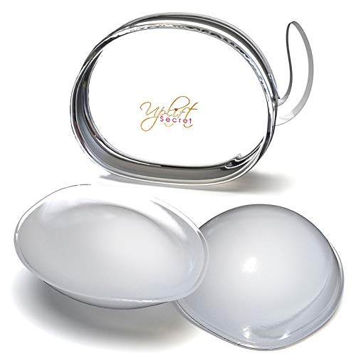 Product Cover Silicone Bra Inserts - Clear Gel Push Up Breast Pads - Bra Padding Bust Enhancer