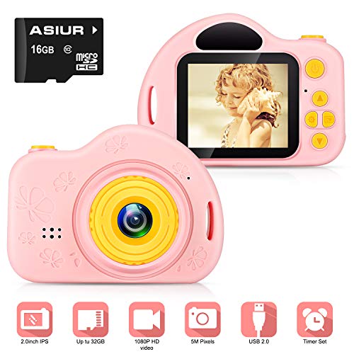 Product Cover ASIUR Digital Camera for Kids,FHD Kids Digital Video Gift Camera 1080P with 16GB SD Card for 3-10 Years Girls